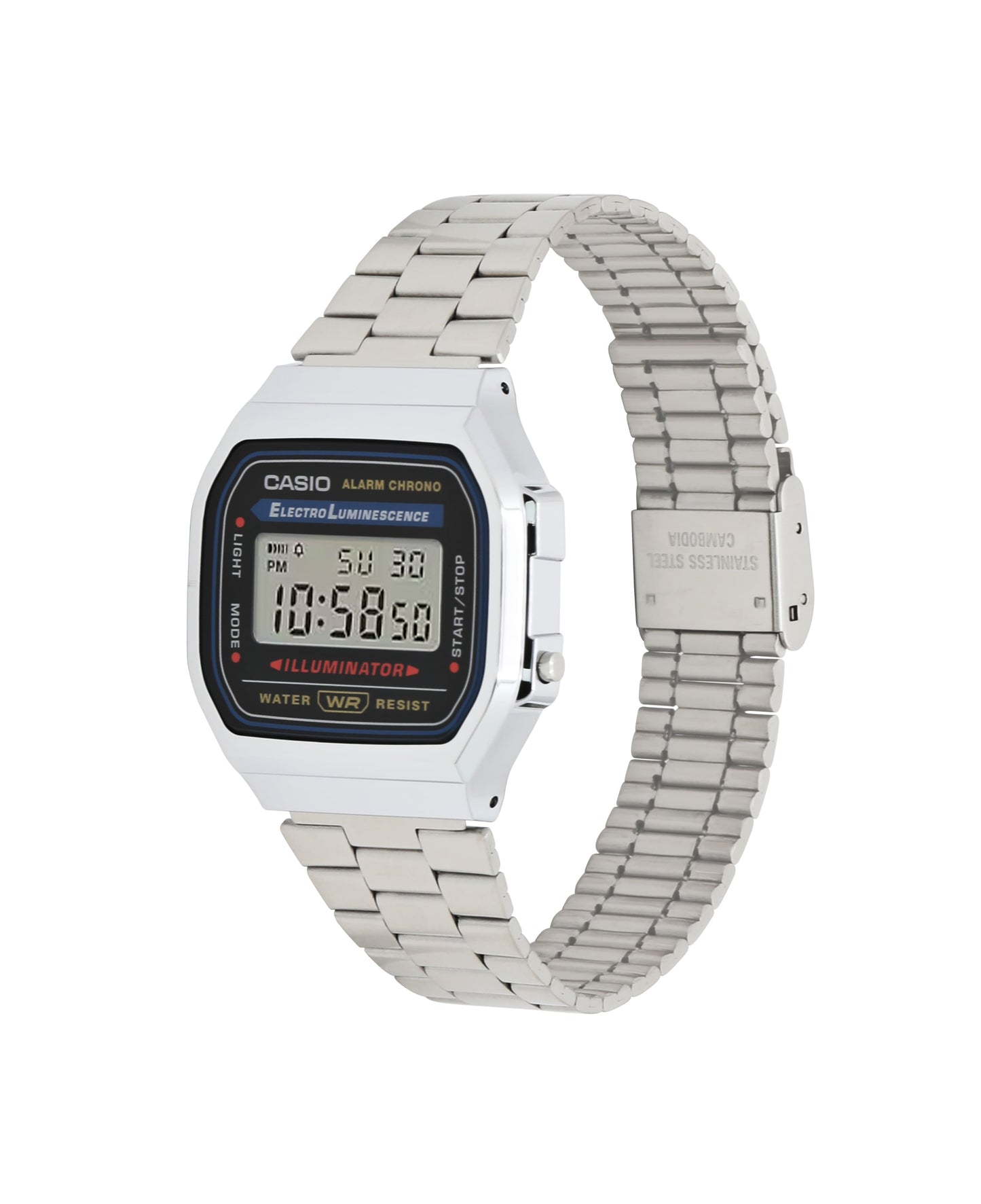Casio A168W-1 | Vintage Silver and Black Metal Watch