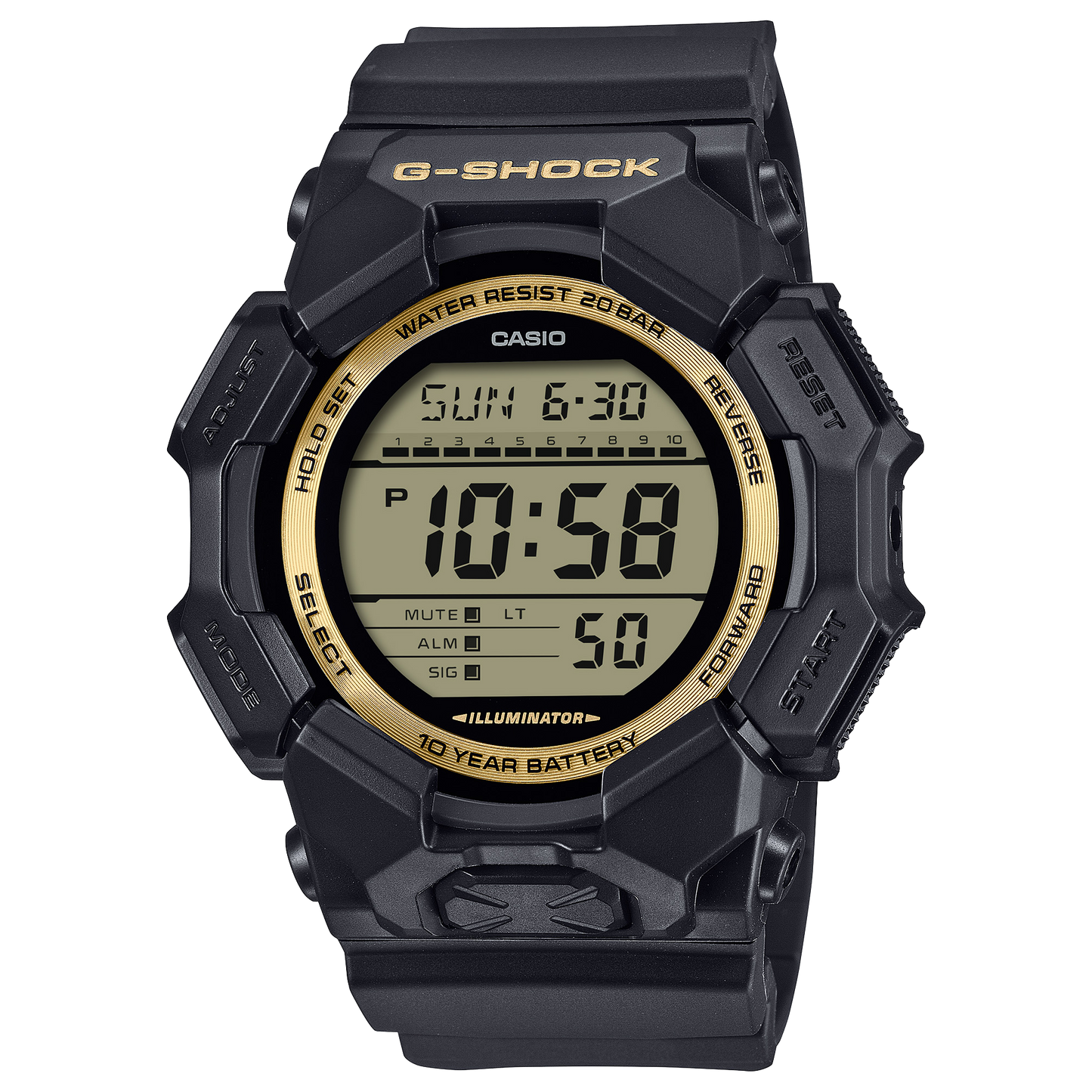 Casio GD010GB-1A9 | G-SHOCK DIGITAL Black