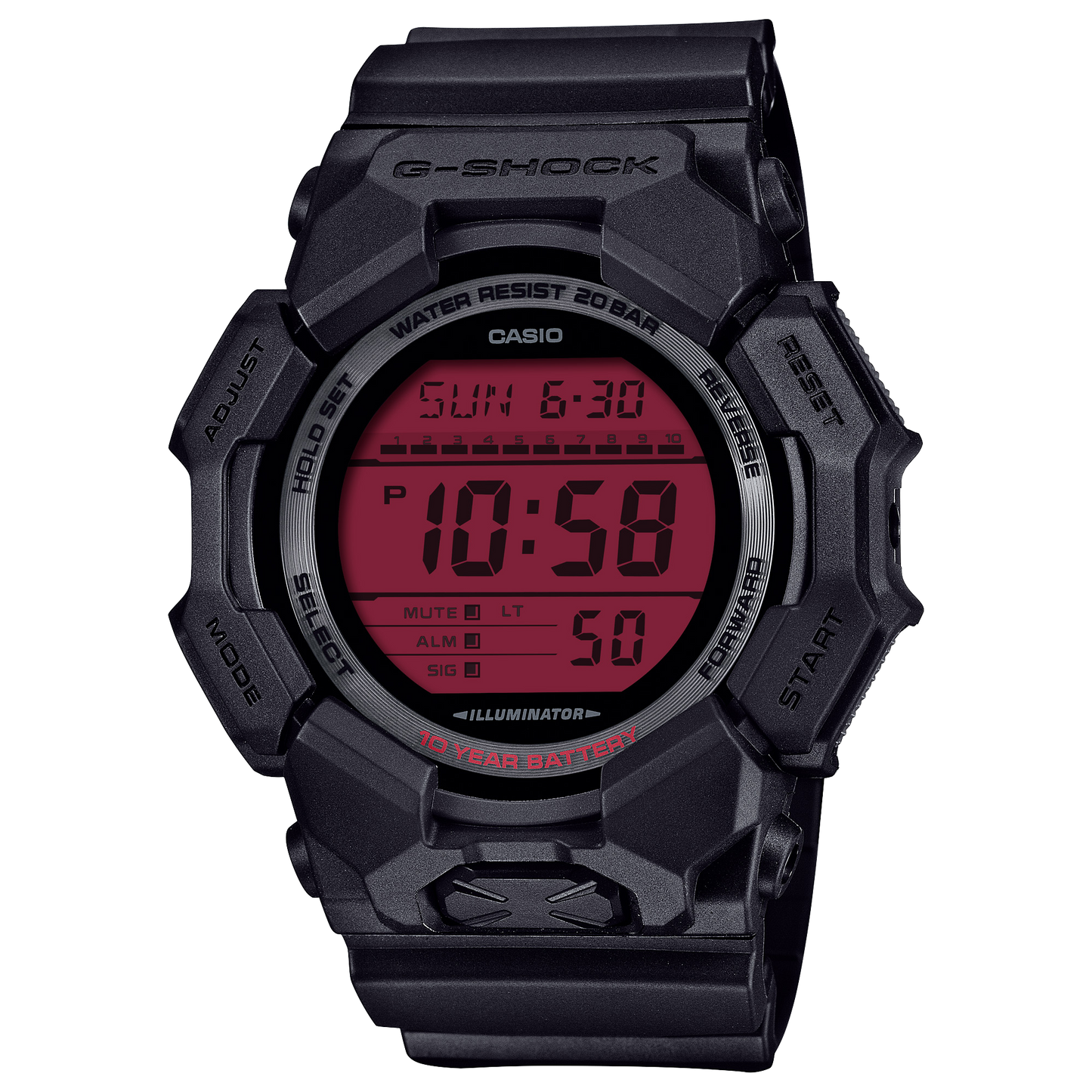 Casio GD010BBR-1 | G-SHOCK DIGITAL Black