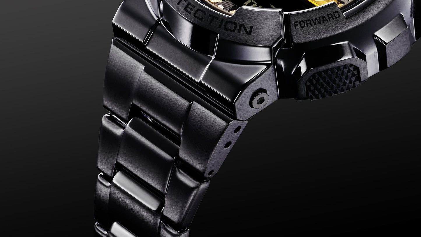 Casio GM110BD-1A9 | Black and Gold Watch: G-SHOCK G-STEEL GM110BD-1A9 | Casio