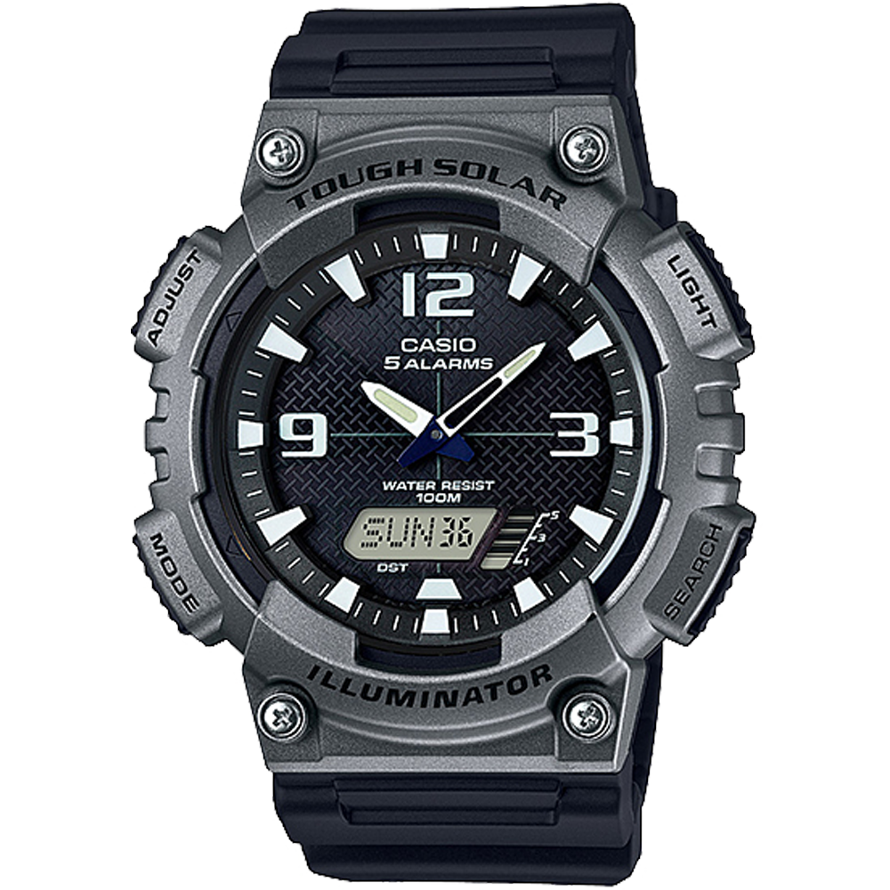 Casio AQS810W-1A4V | Analog-Digital Black and Dark Grey Watch