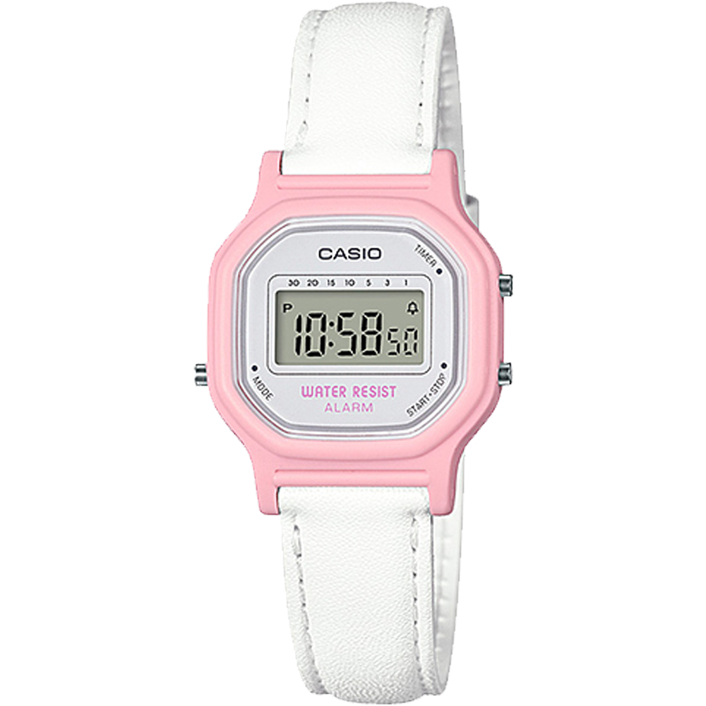 Casio LA11WL-4A | White and Pink Digital Watch