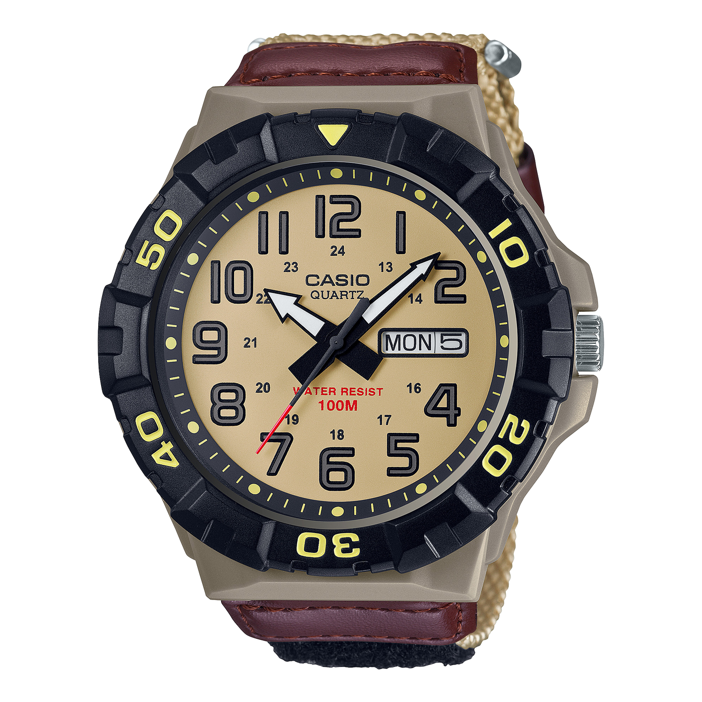 Casio MRW210HB-5BV | Black and Gold Analog Men's Watch