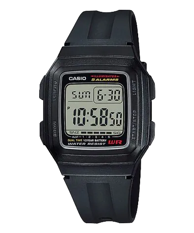 Casio F201WA-1AV | Black Digital Watch