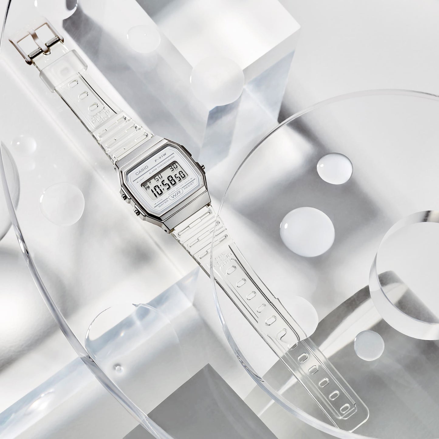 Casio F91WS-7 | White Translucent Digital Watch