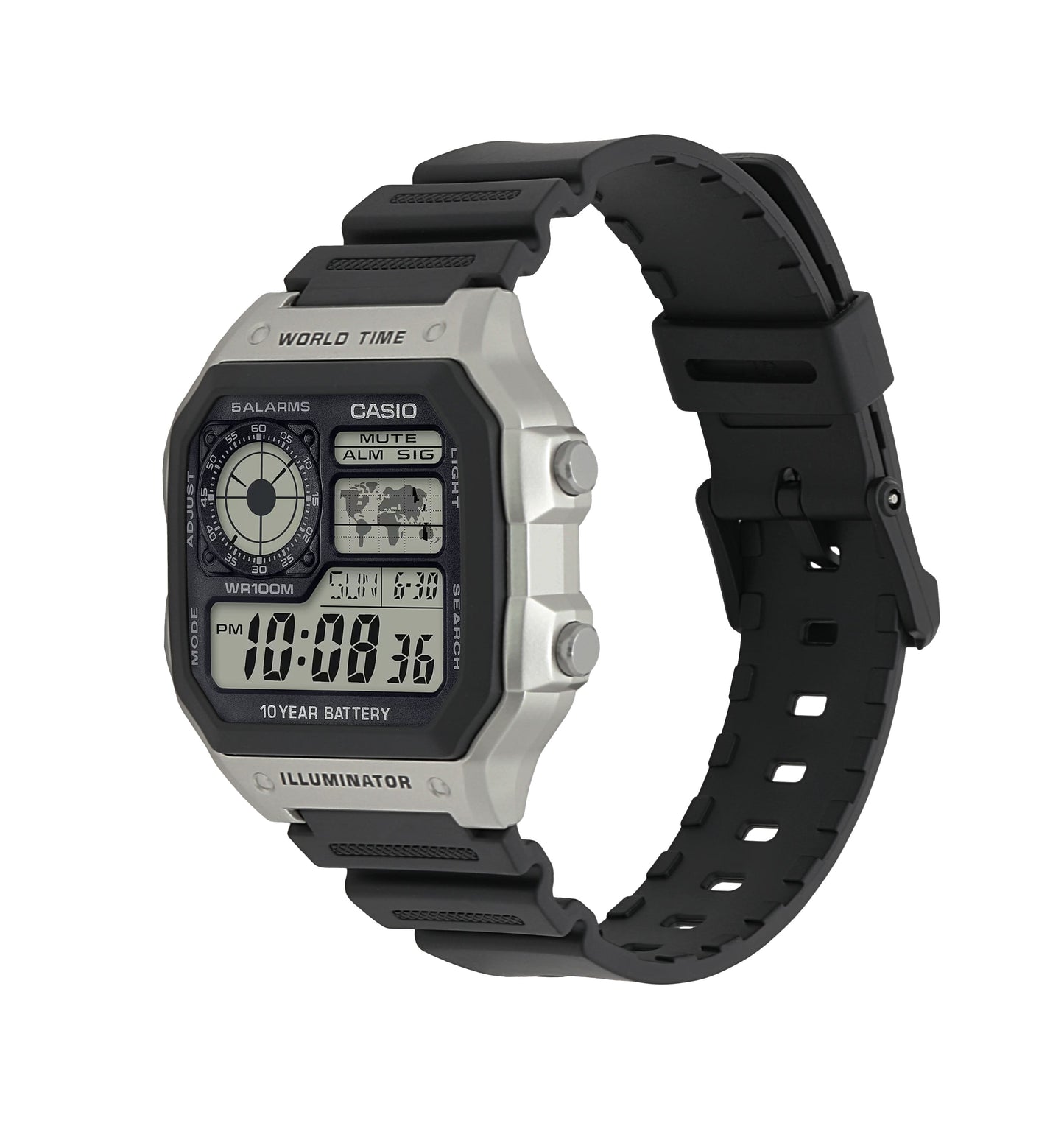 Casio AE1200WH-1CV | Illuminator Black-Silver Digital Watch