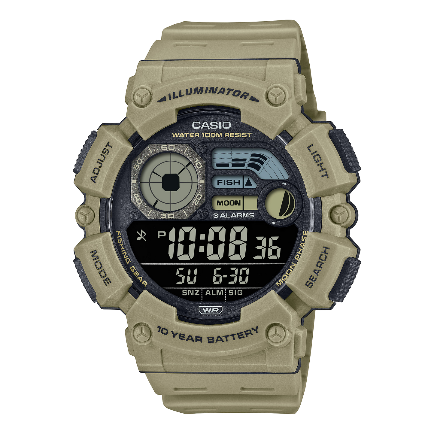 Casio WS1500H-5BV | Digital Brown