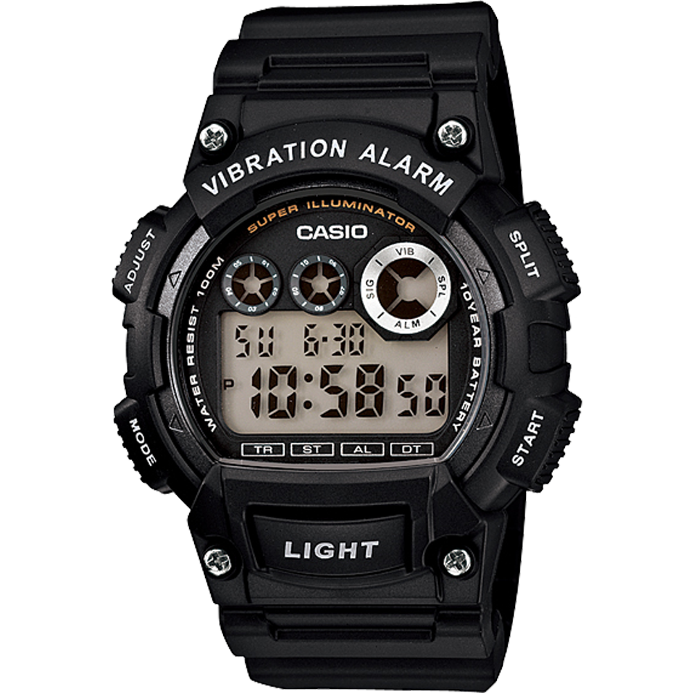Casio W735H-1AV | Black Digital Watch