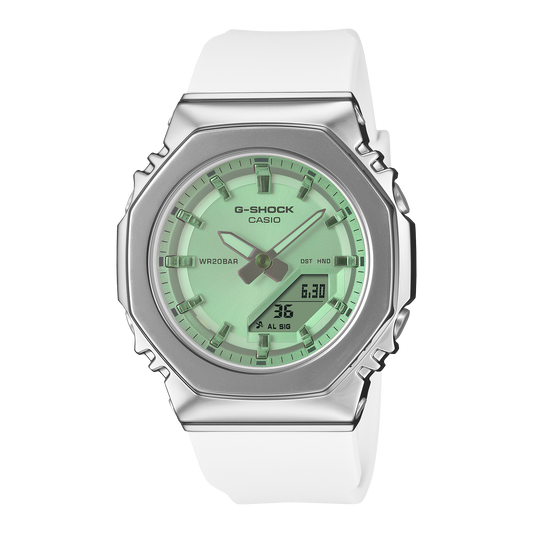 Casio GMS2110SR-7A | G-SHOCK ANALOG-DIGITAL Silver