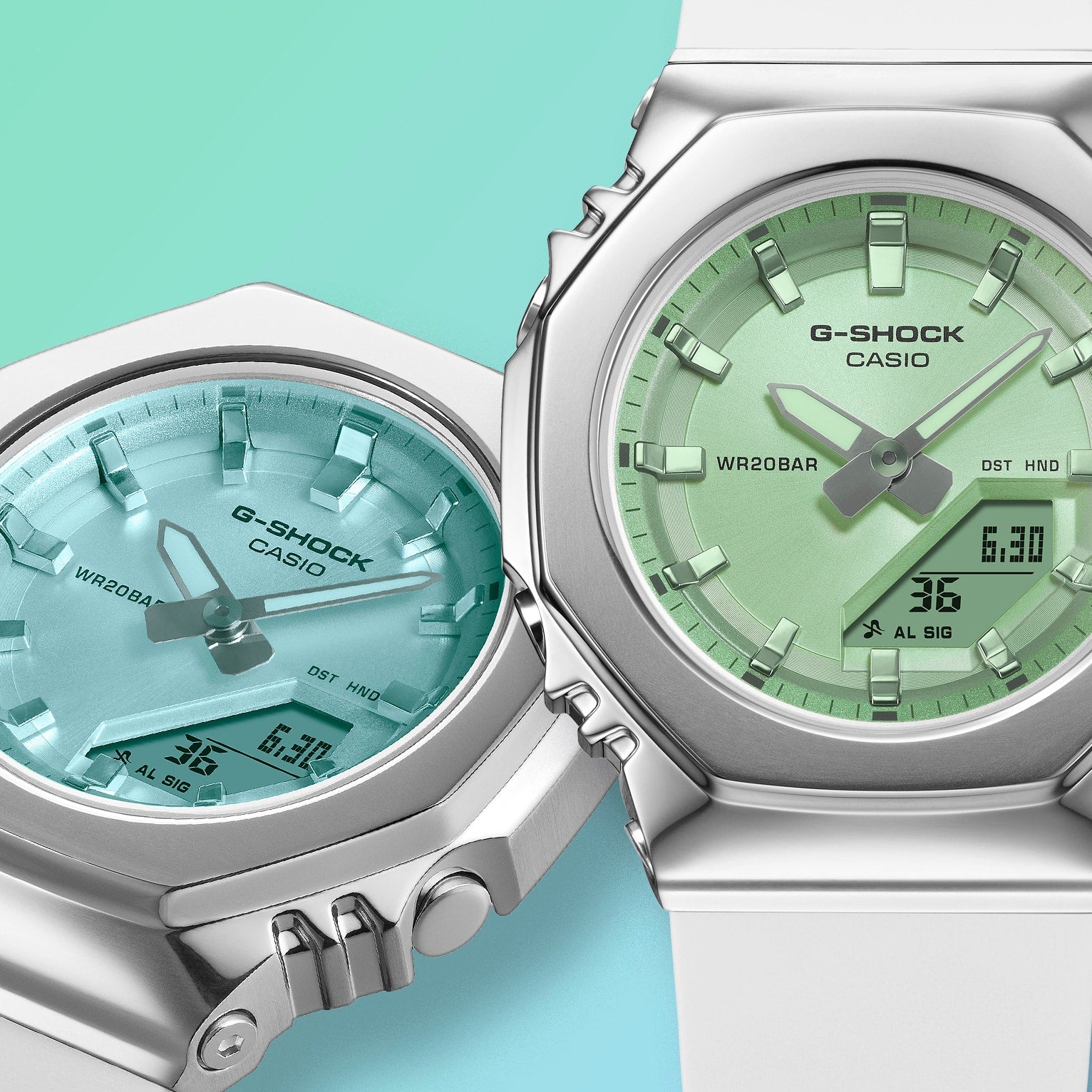 Casio GMS2110SR-7A | G-SHOCK ANALOG-DIGITAL Silver