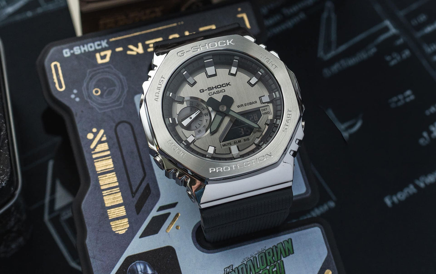 Casio GM2100-1ASW | Black/Silver Steel Metal Watch | Casio G-SHOCK