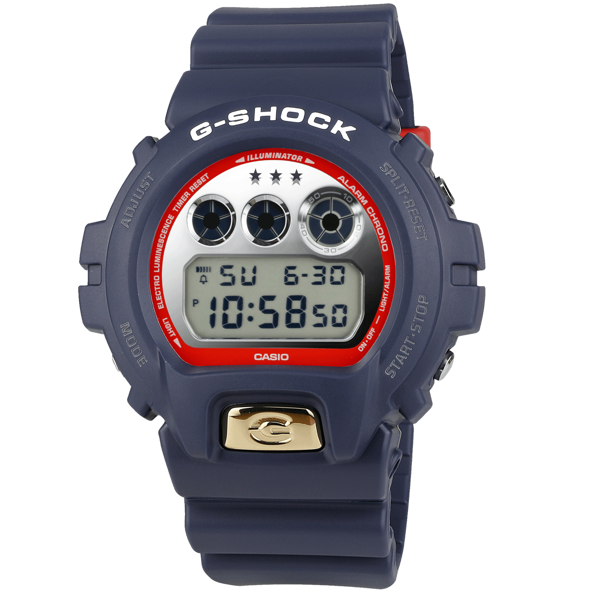 Casio DW6900US24-2 | Navy Blue Patriotic Colors Watch | Casio G-SHOCK