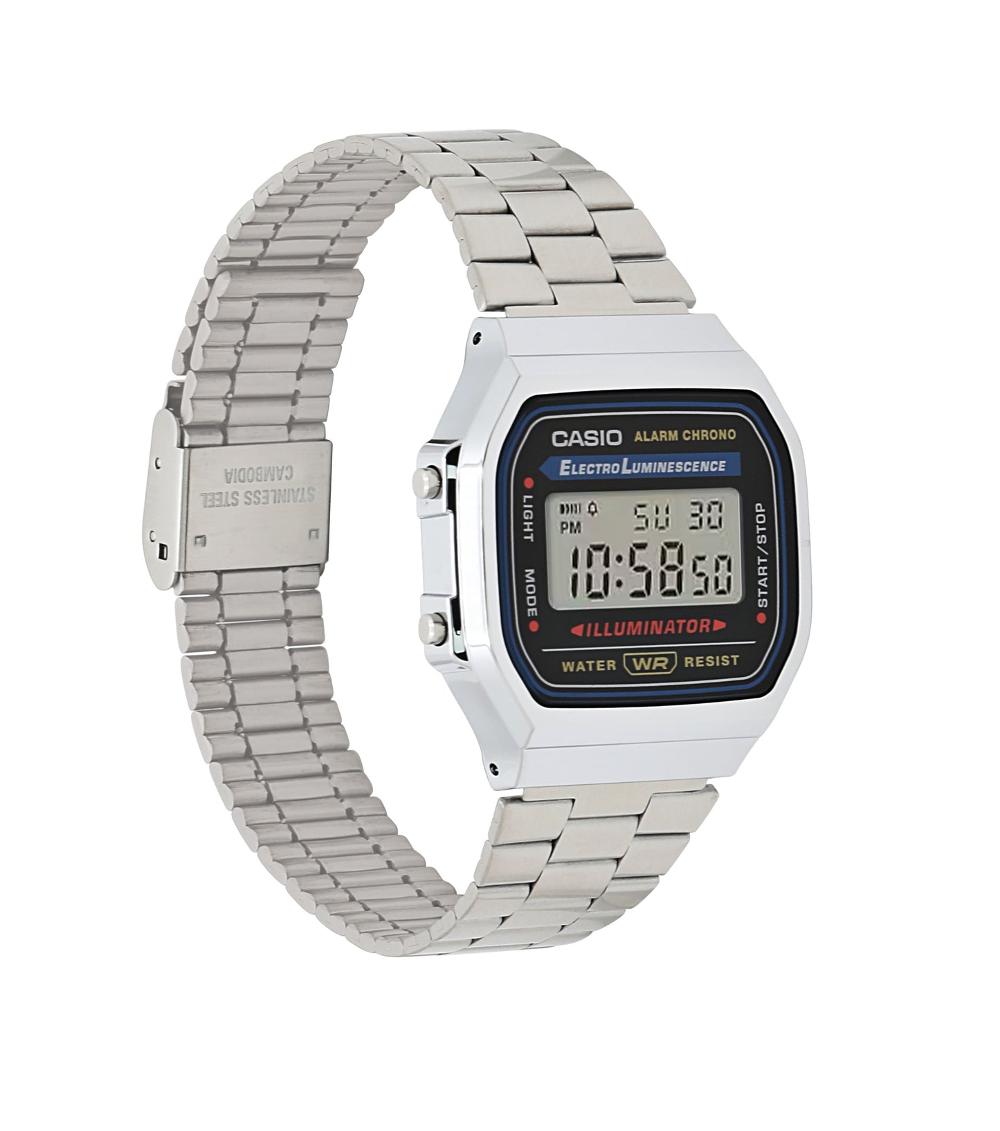Casio A168W-1 | Vintage Silver and Black Metal Watch