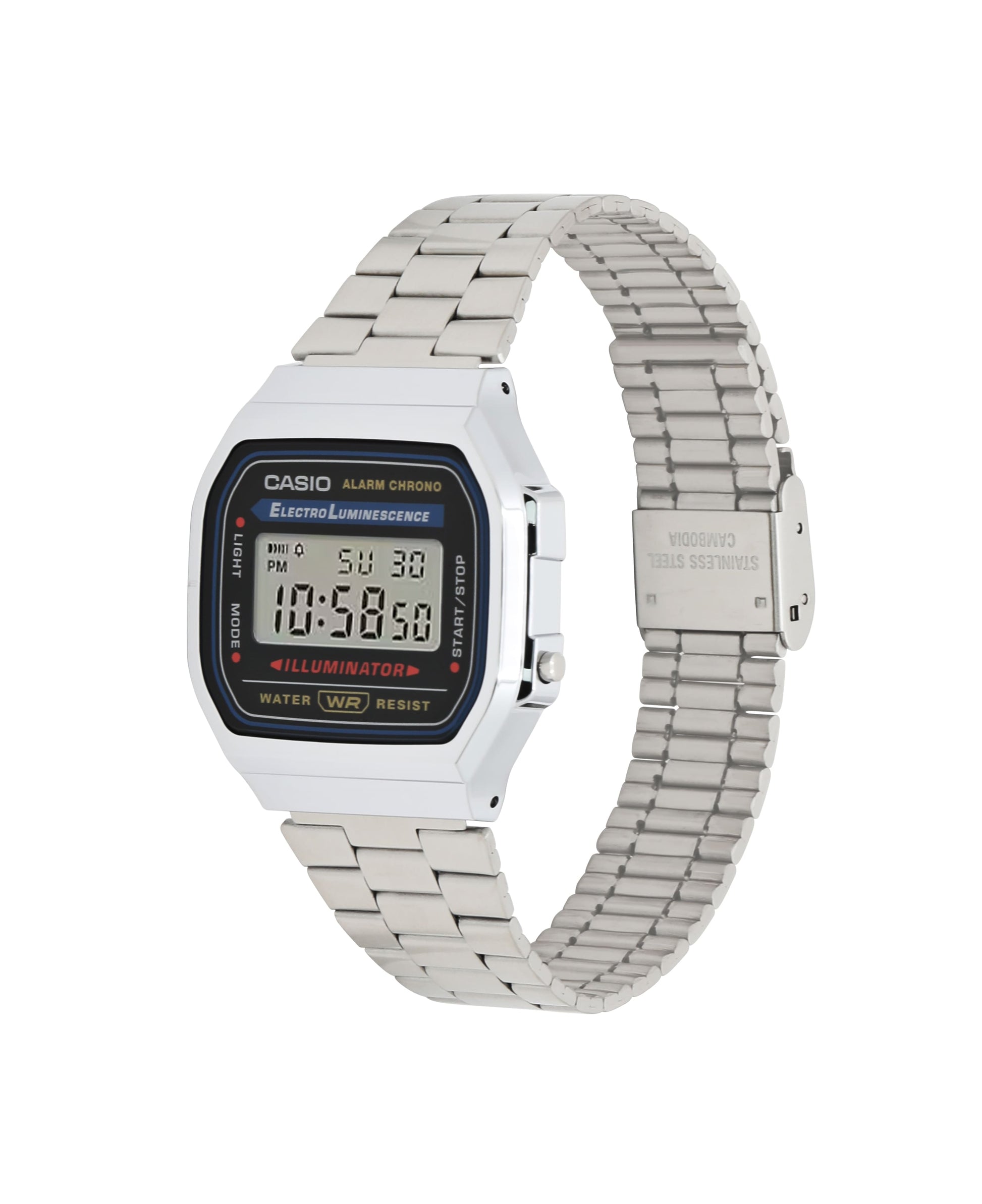 Casio A168W-1 | Vintage Silver and Black Metal Watch
