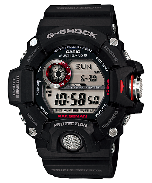 Casio GW9400-1 | Black Triple Sensor Rangeman Men's Watch G-SHOCK