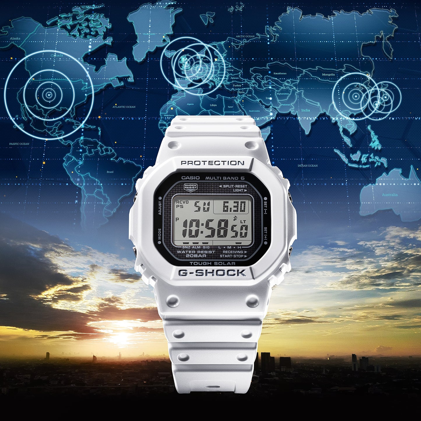 Casio GW5000HS-7 | G-SHOCK DIGITAL White