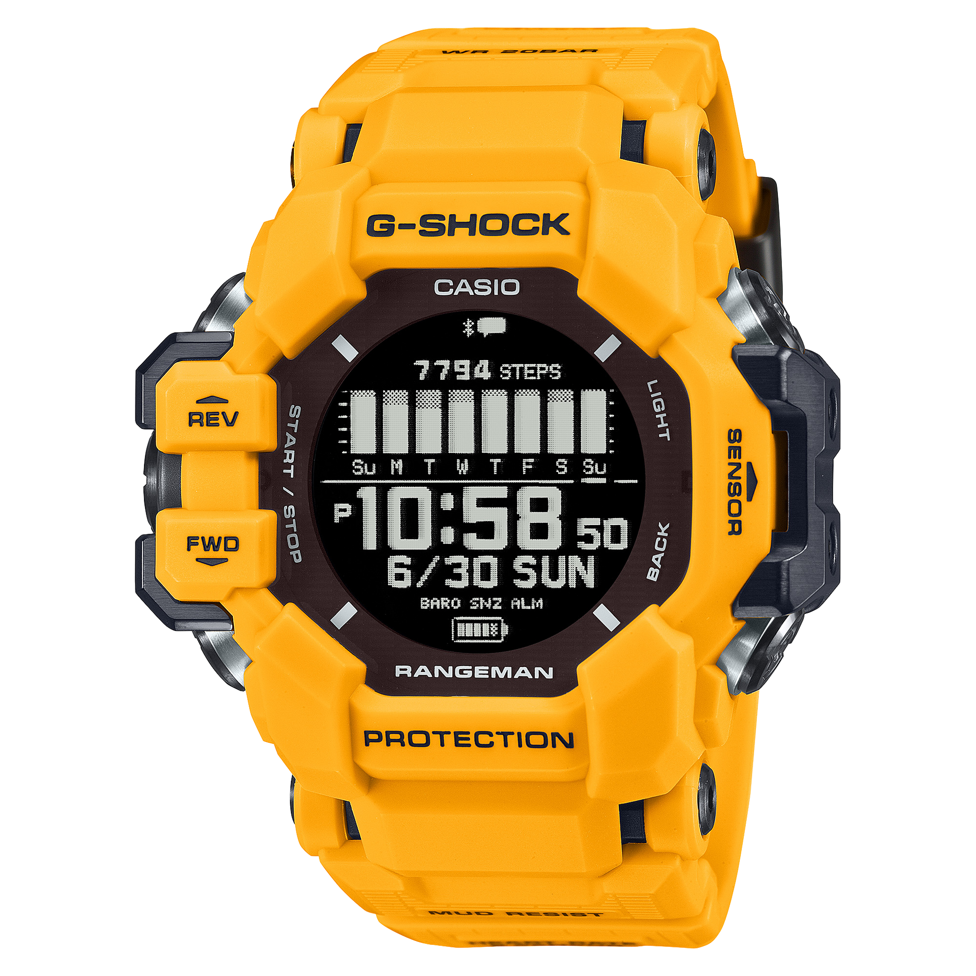 Casio GPRH1000-9 | Yellow Rangeman GPS Navigation Watch | Casio G-SHOCK