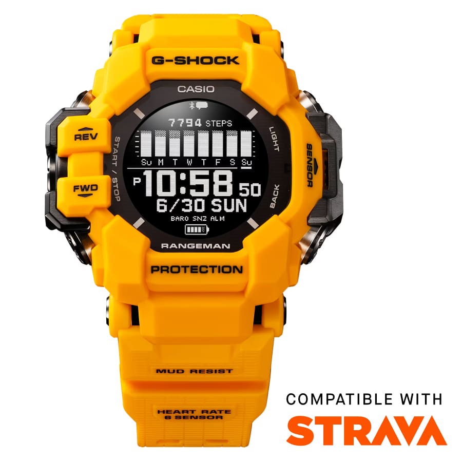 Casio GPRH1000-9 | Yellow Rangeman GPS Navigation Watch | Casio G-SHOCK