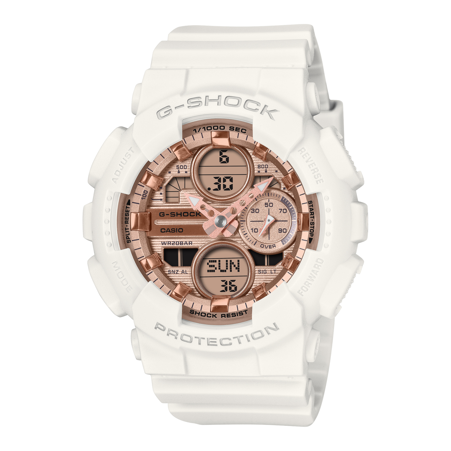 Casio GMAS140PG-7A | G-SHOCK ANALOG-DIGITAL White