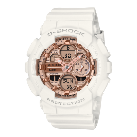 Casio GMAS140PG-7A | G-SHOCK ANALOG-DIGITAL White