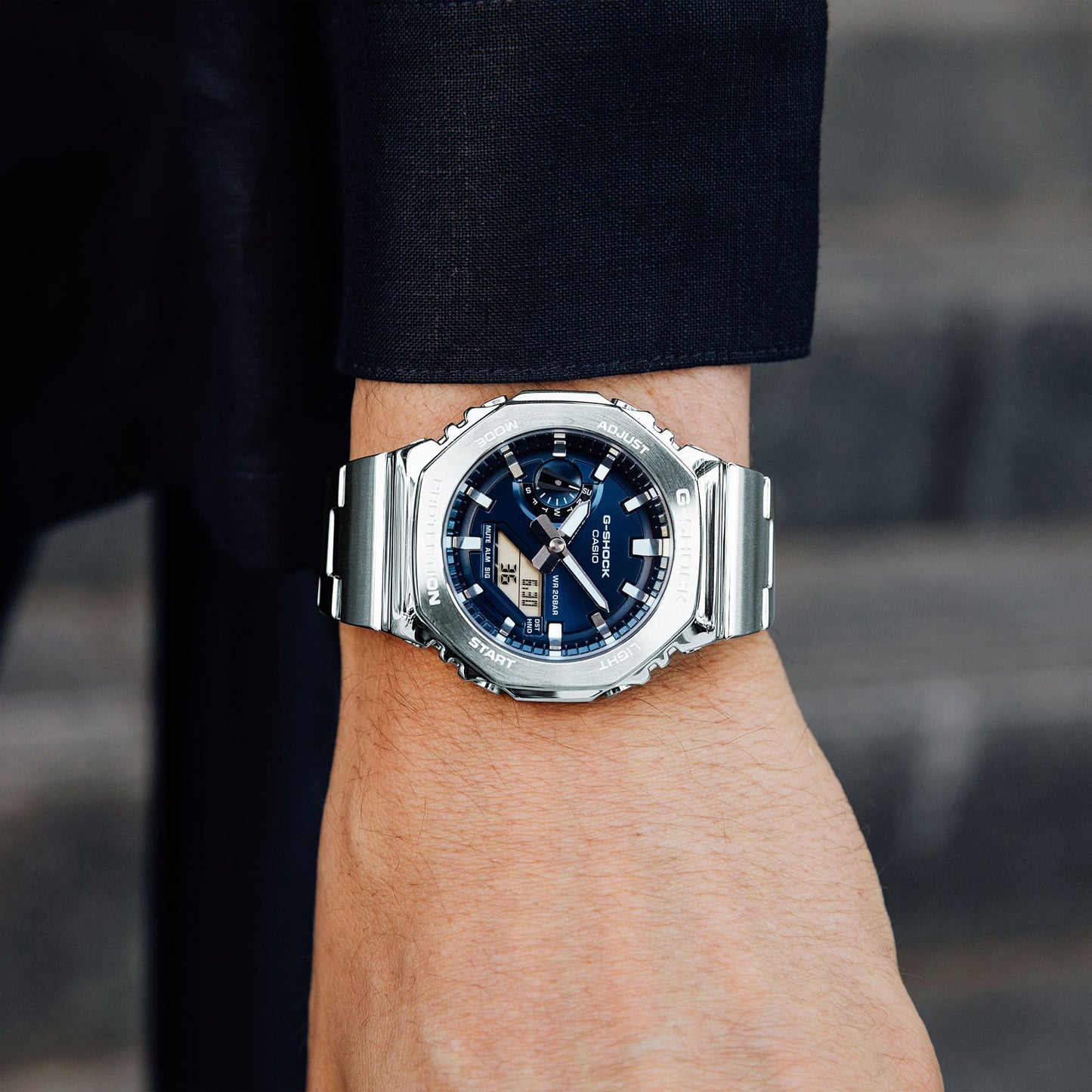 Casio GM2110D-2B | Navy Blue Steel Watch: Metal G-SHOCK | Casio G-SHOCK