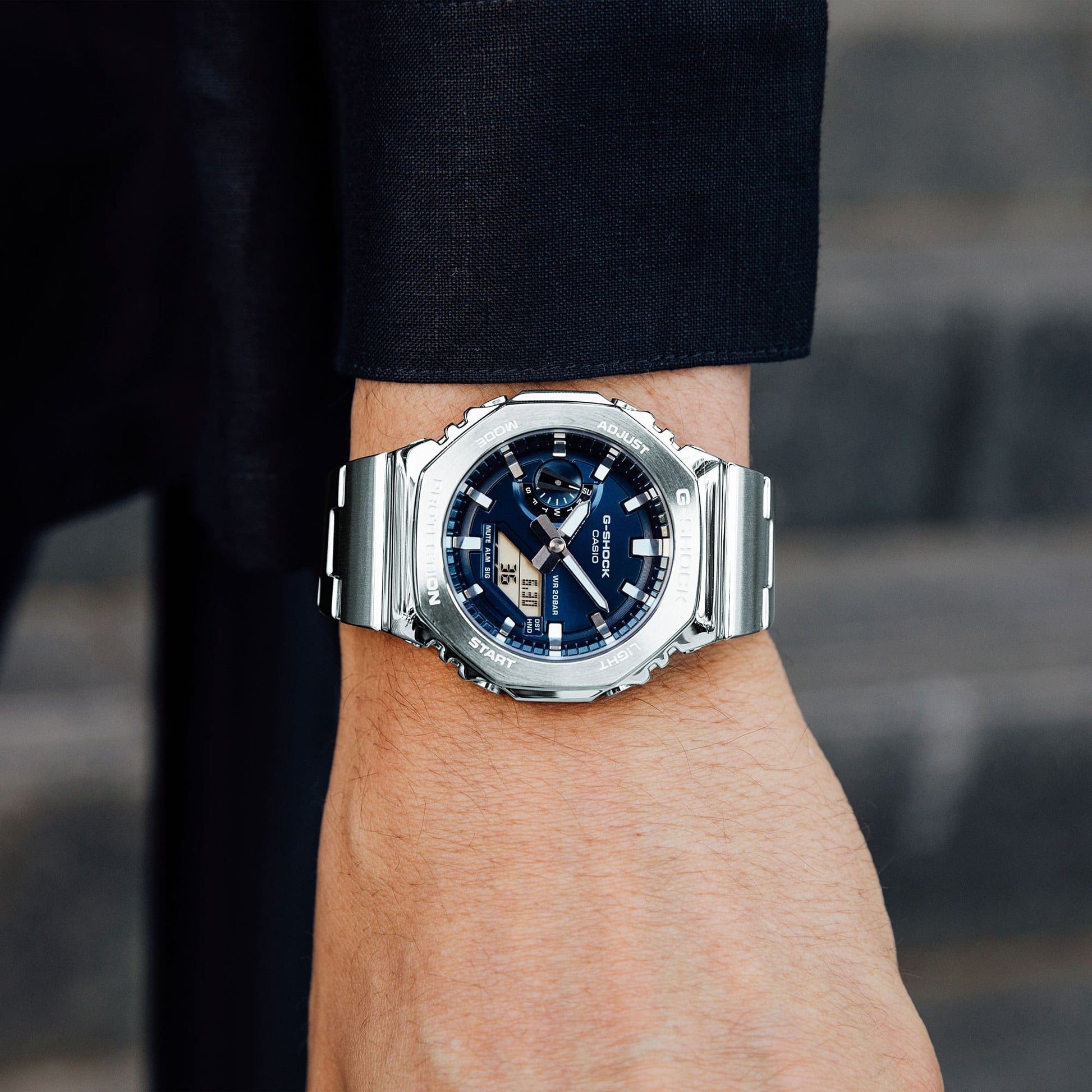 Casio GM2110D-2B | Navy Blue Steel Watch: Metal G-SHOCK | Casio G-SHOCK