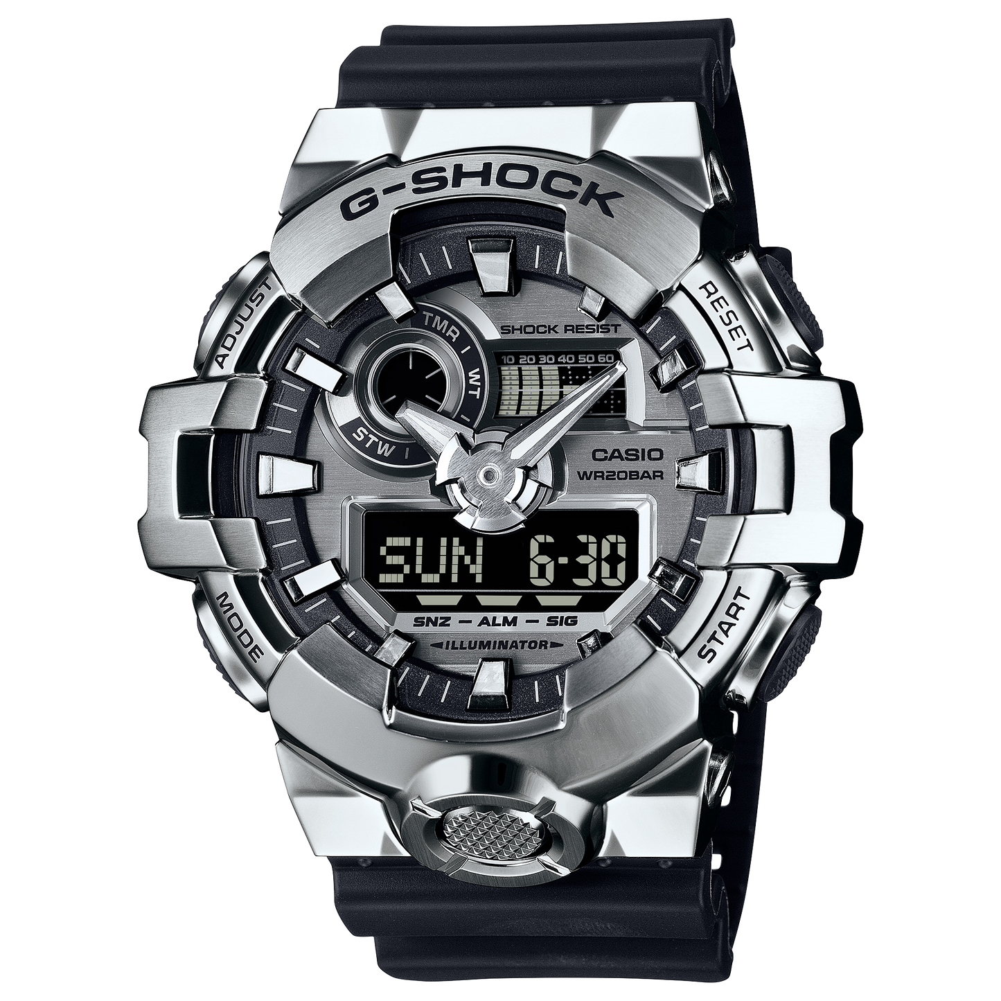 Casio GM700-1A | Men’s Stainless-Steel Watch: Silver | Casio G-SHOCK