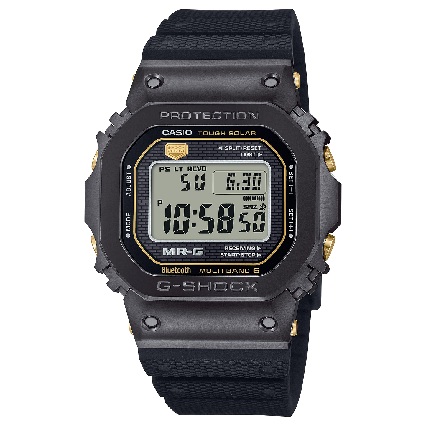 Casio MRGB5000R-1 | Titanium Alloy High End MR-G Black & Gold Detail Watch | Casio G- SHOCK