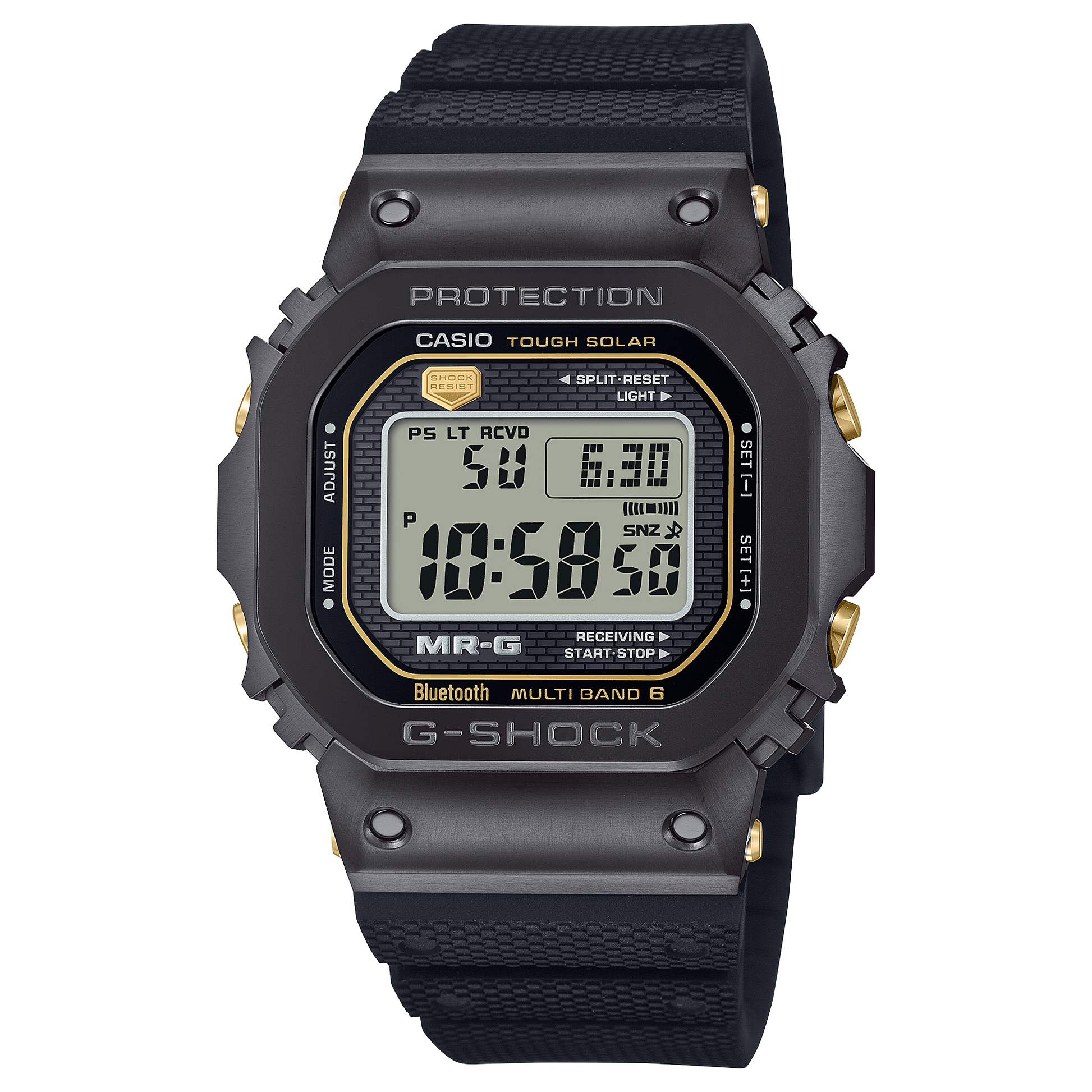 Casio MRGB5000R-1 | Titanium Alloy High End MR-G Black & Gold Detail Watch | Casio G- SHOCK