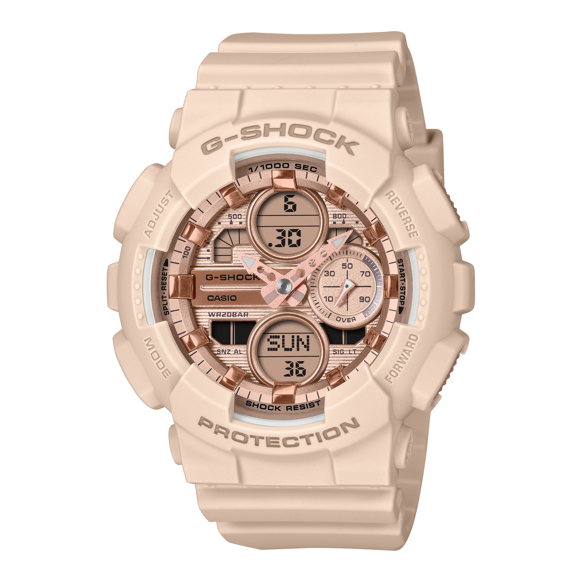 Casio GMAS140PG-4A | G-SHOCK ANALOG-DIGITAL Pink
