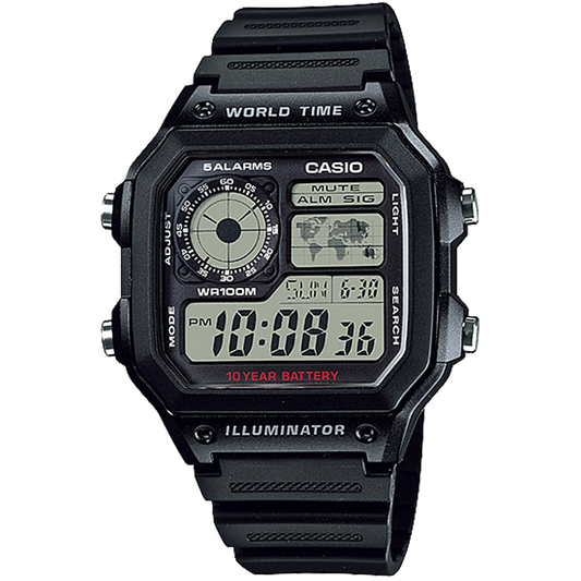 Casio AE1200WH-1A | World Time Watch | Casio