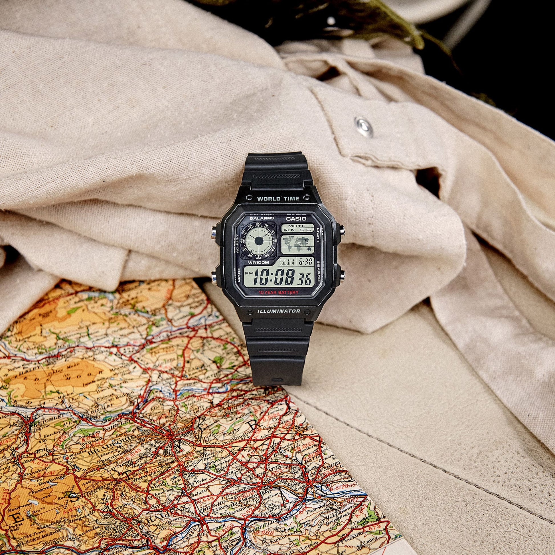 Casio AE1200WH-1A | World Time Watch | Casio
