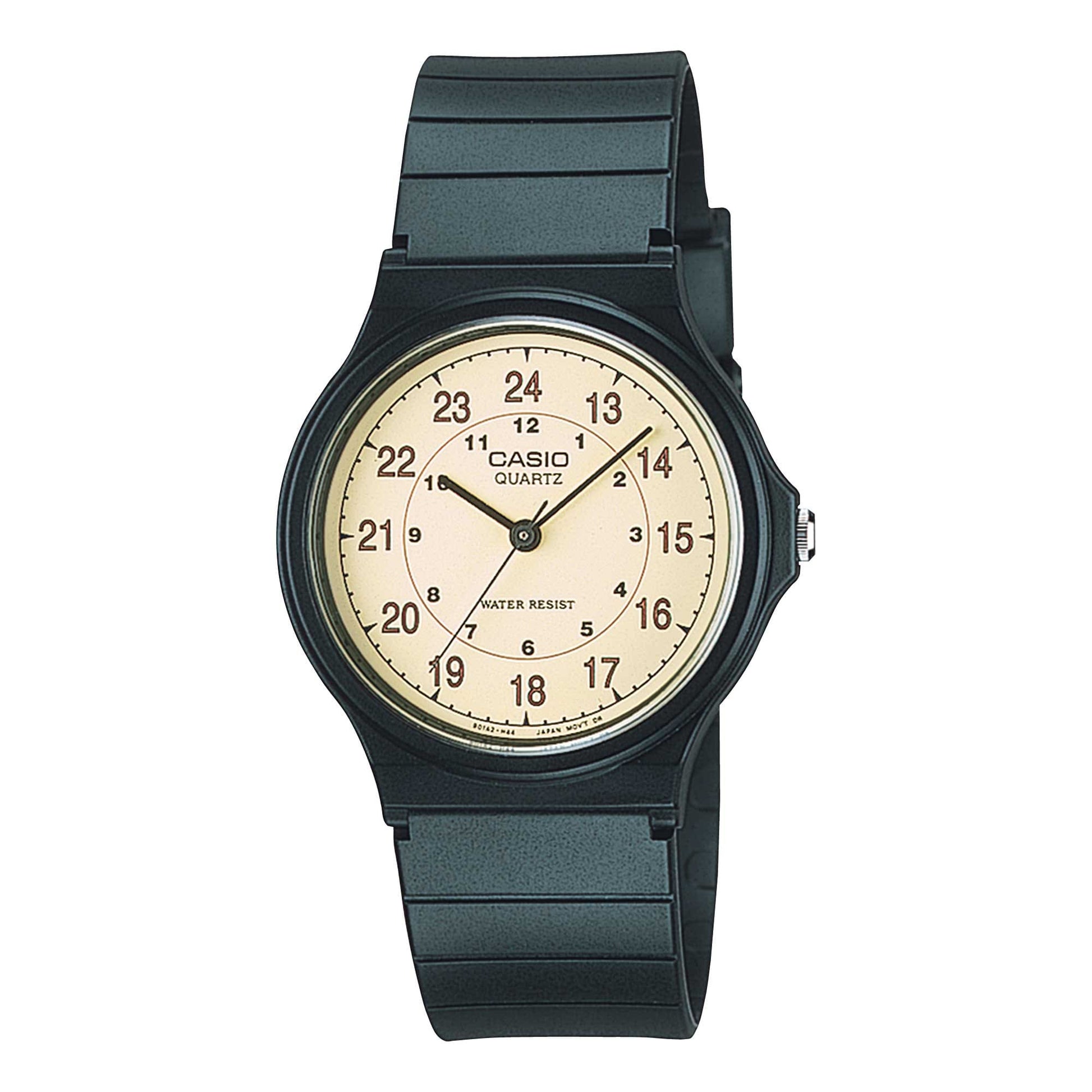 Casio MQ24-9B | Black and Tan Men's Analog Casual Watch