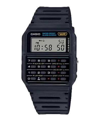 Casio CA53W-1 | Black Data Bank Watch