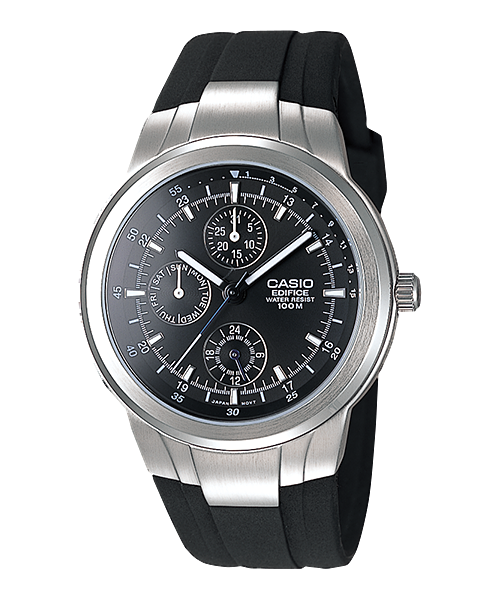 Casio EF305-1AV | Analog Black and Silver Watch