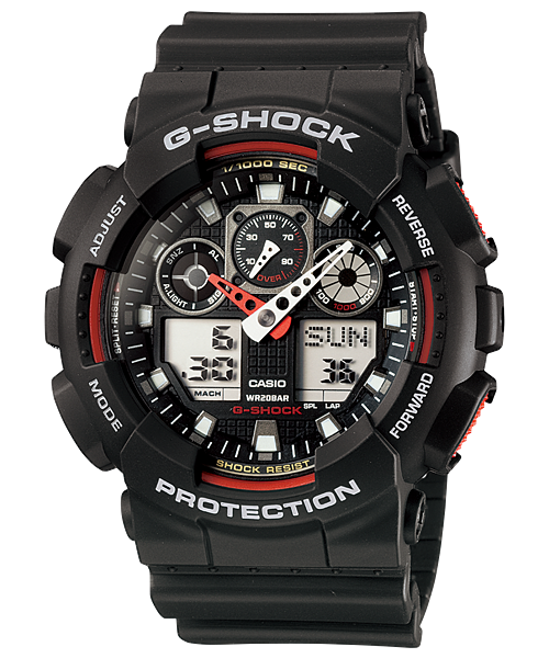 Casio GA100-1A4 | Analog-Digital Black Men's Watch G-SHOCK