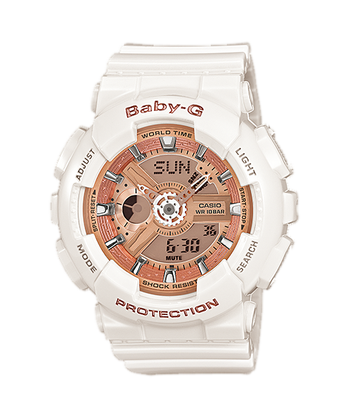 Casio BA110-7A1 | Women's BABY-G All White Digital Watch