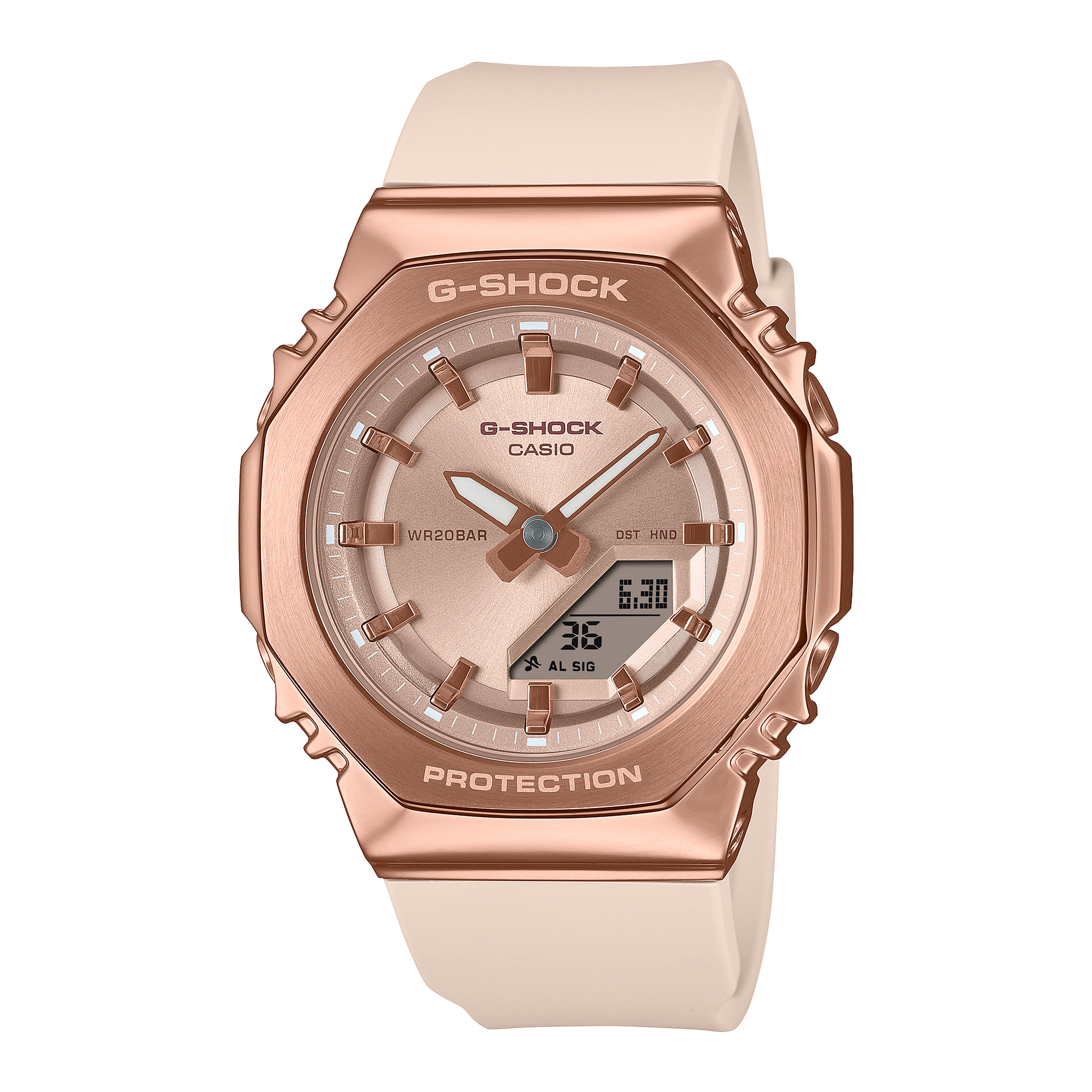 Casio GMS2110PG-4A | G-SHOCK ANALOG-DIGITAL Pink gold
