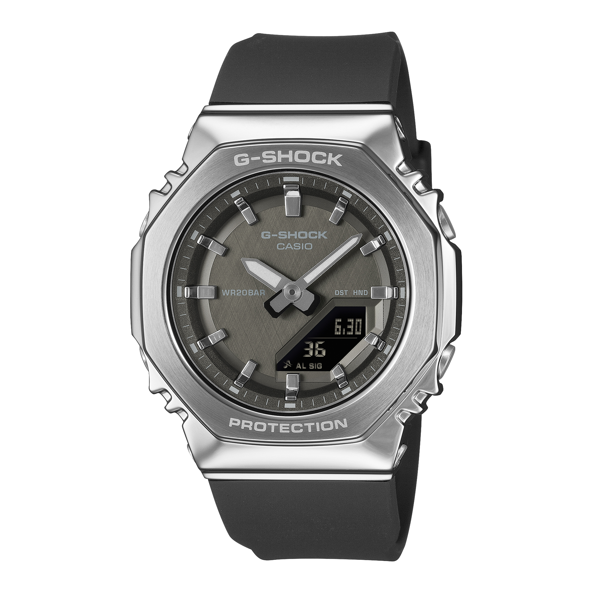 Casio GMS2110-1A1 | G-SHOCK ANALOG-DIGITAL Silver
