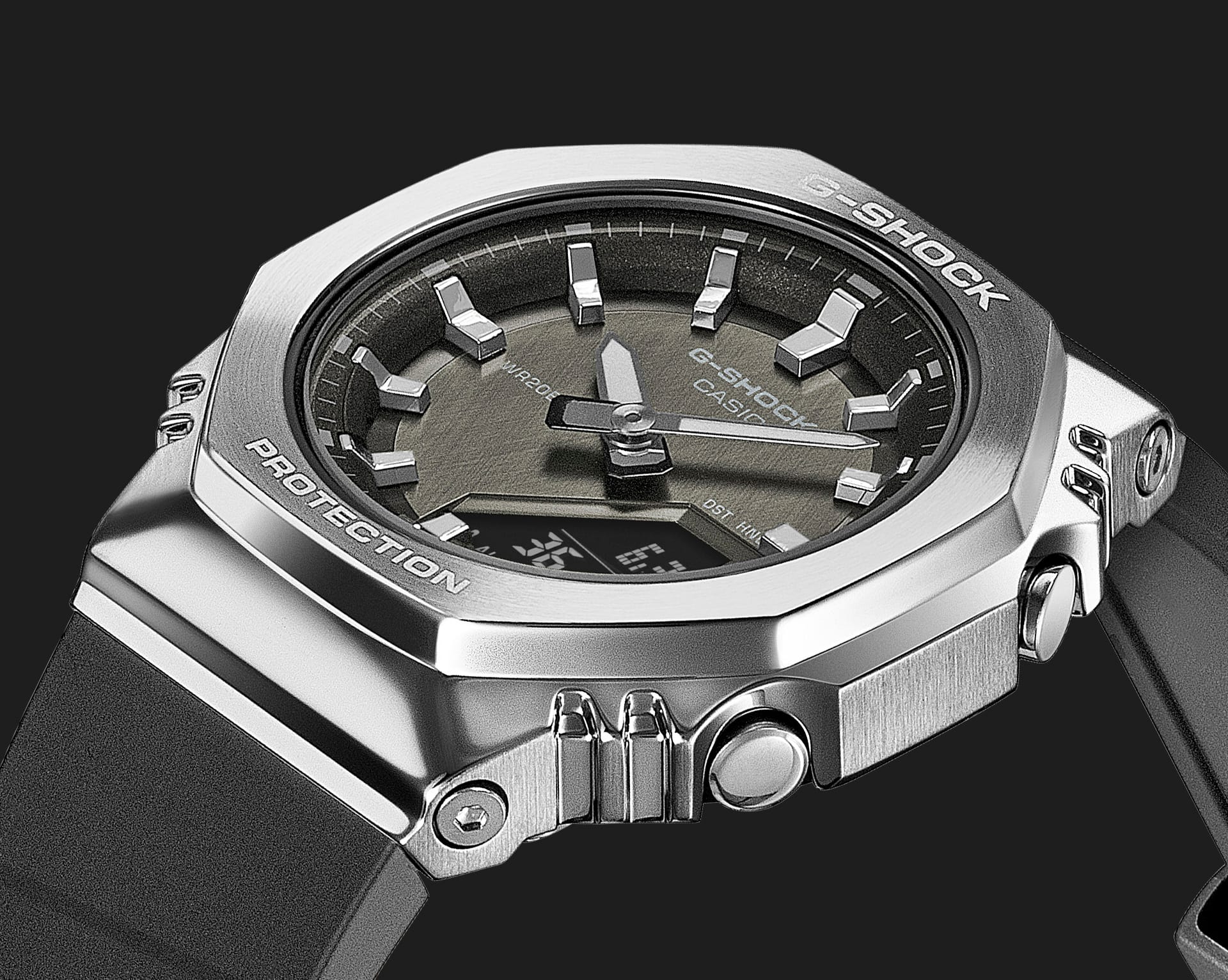 Casio GMS2110-1A1 | G-SHOCK ANALOG-DIGITAL Silver