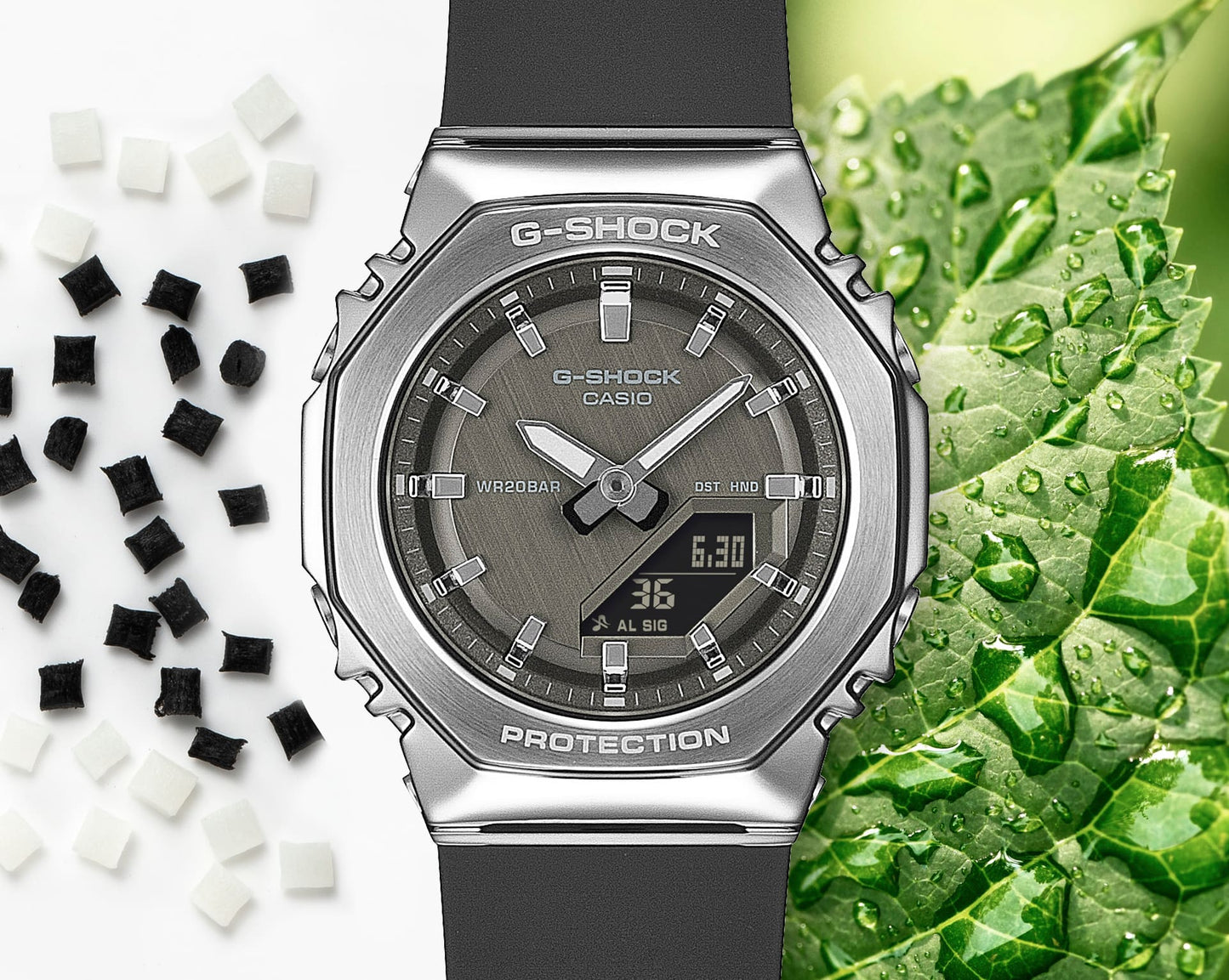 Casio GMS2110-1A1 | G-SHOCK ANALOG-DIGITAL Silver