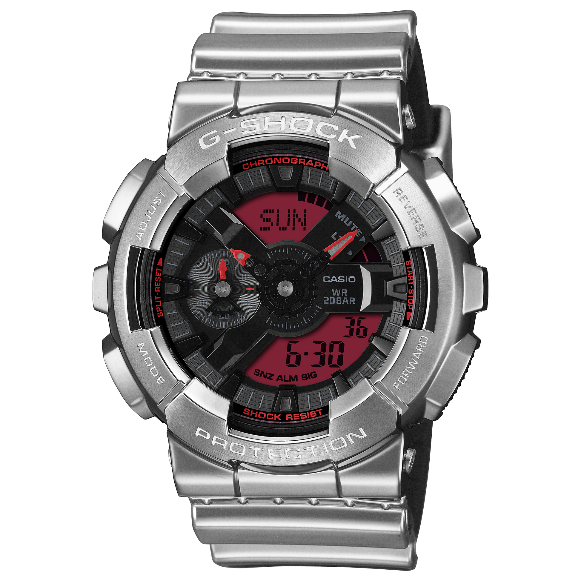 Casio GM110YRA-8A | G-SHOCK ANALOG-DIGITAL Silver