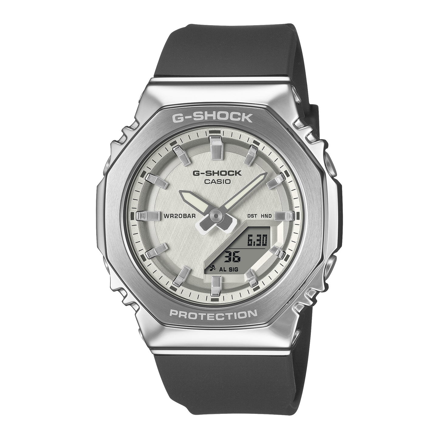 Casio GMS2110-1A7 | G-SHOCK ANALOG-DIGITAL Silver