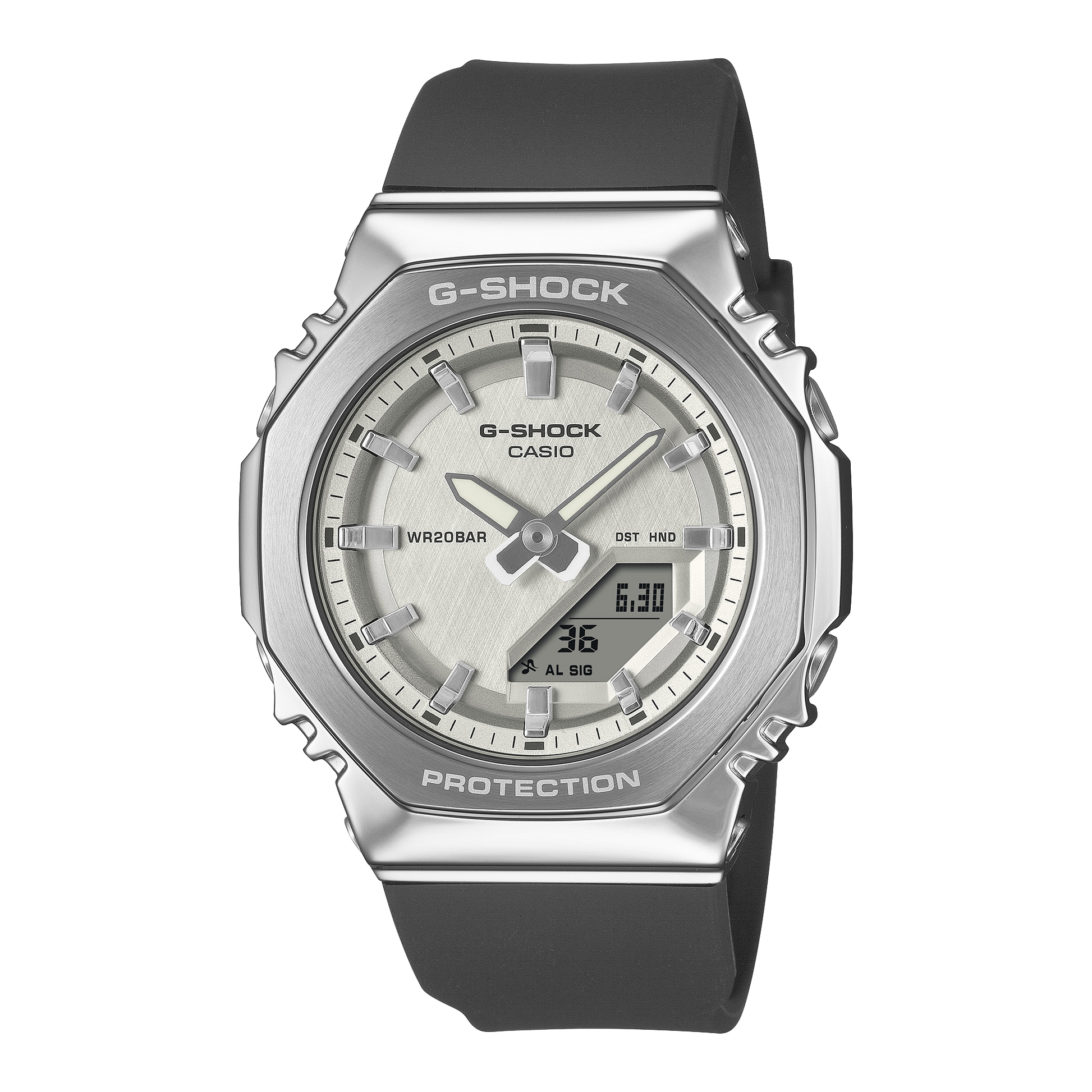 Casio GMS2110-1A7 | G-SHOCK ANALOG-DIGITAL Silver