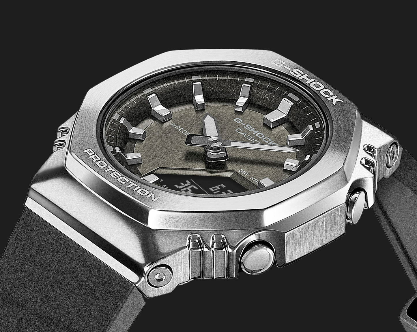 Casio GMS2110-1A7 | G-SHOCK ANALOG-DIGITAL Silver