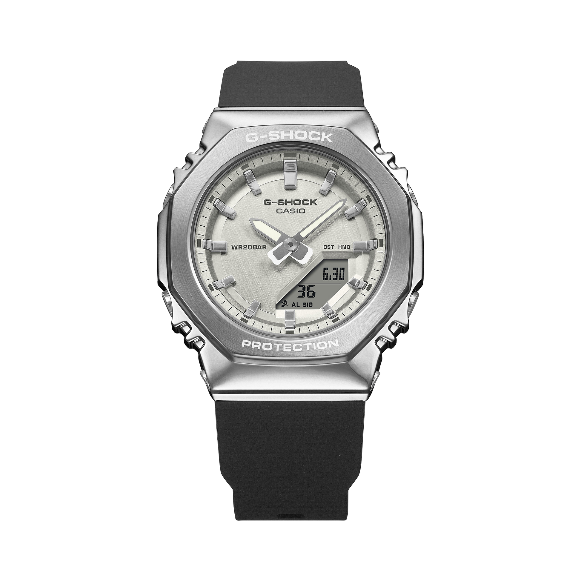 Casio GMS2110-1A7 | G-SHOCK ANALOG-DIGITAL Silver