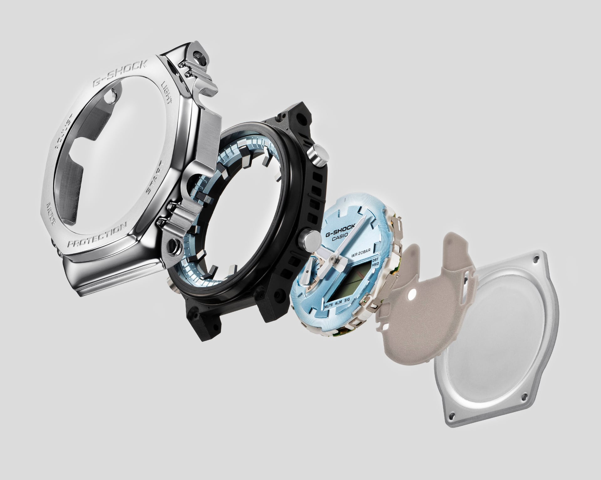 Casio GM2110D-3A1 | G-SHOCK G-STEEL Silver