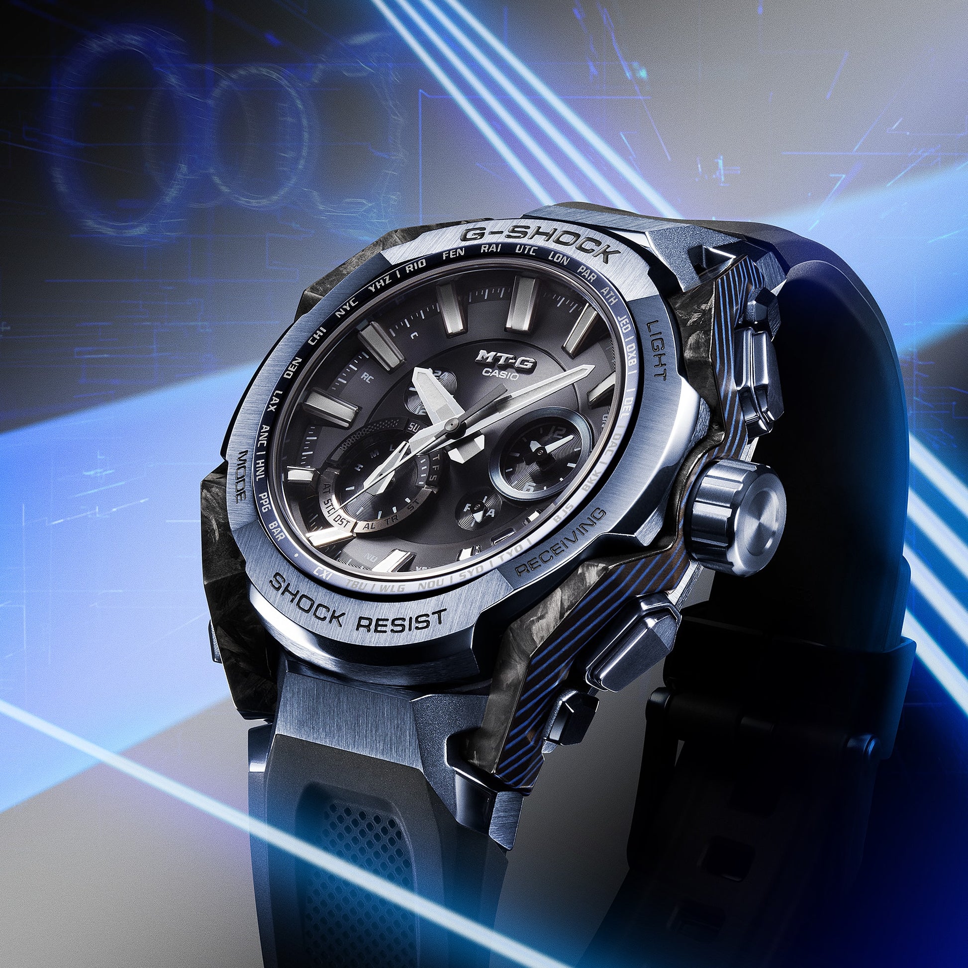 Casio MTGB4000B1A2 | G-SHOCK MT-G Blue, Light blue