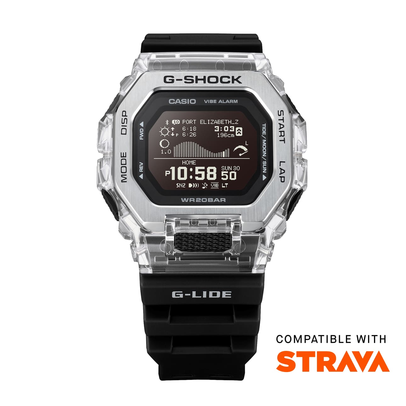 Casio GBX100S-1 | G-SHOCK G-LIDE Silver
