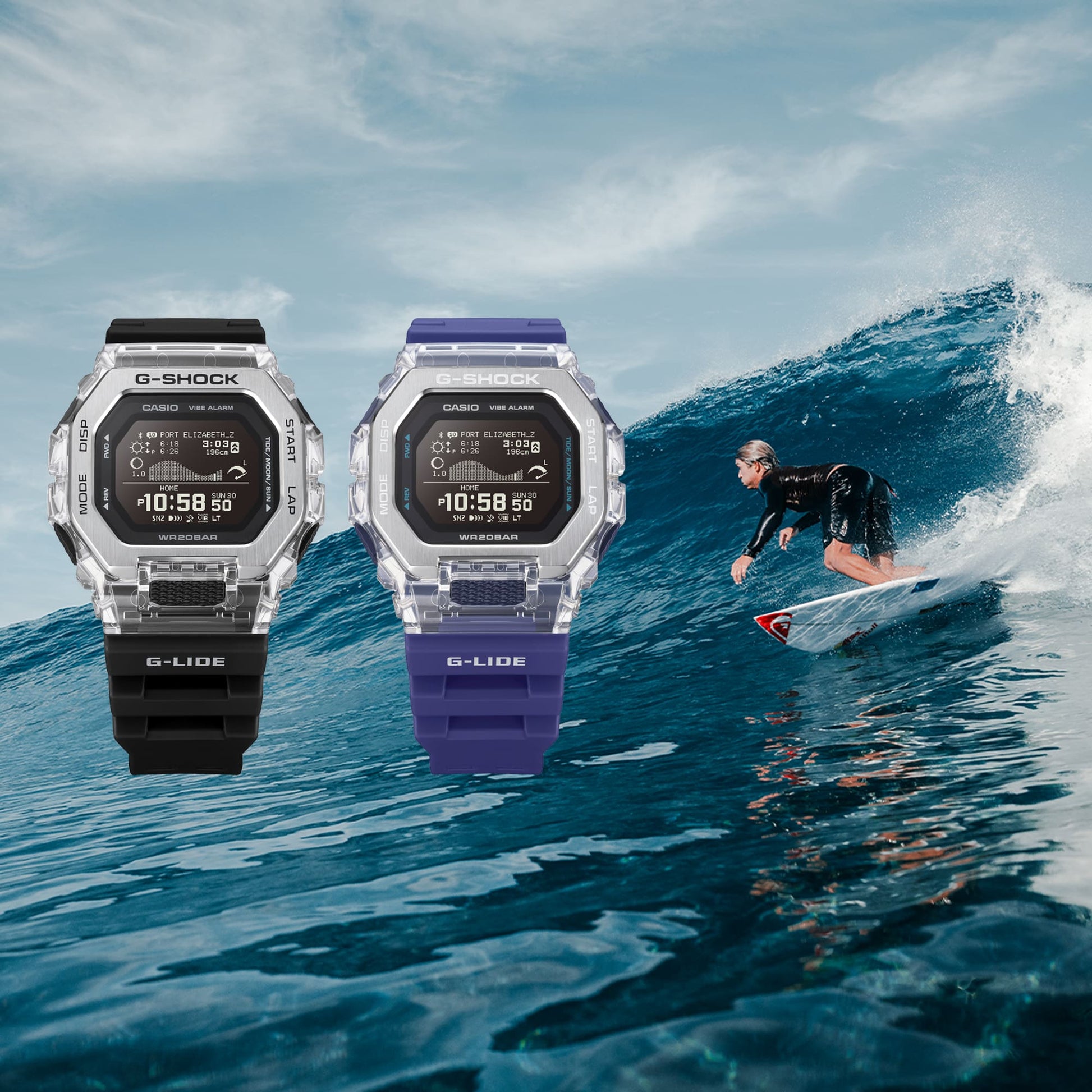 Casio GBX100S-1 | G-SHOCK G-LIDE Silver